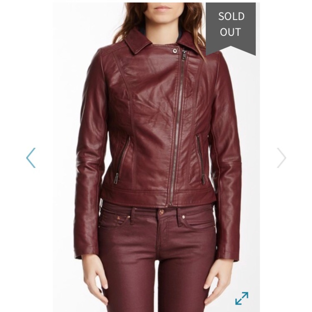 Coffee Shop- Faux Leather Moto Jacket - Picture 4 of 4